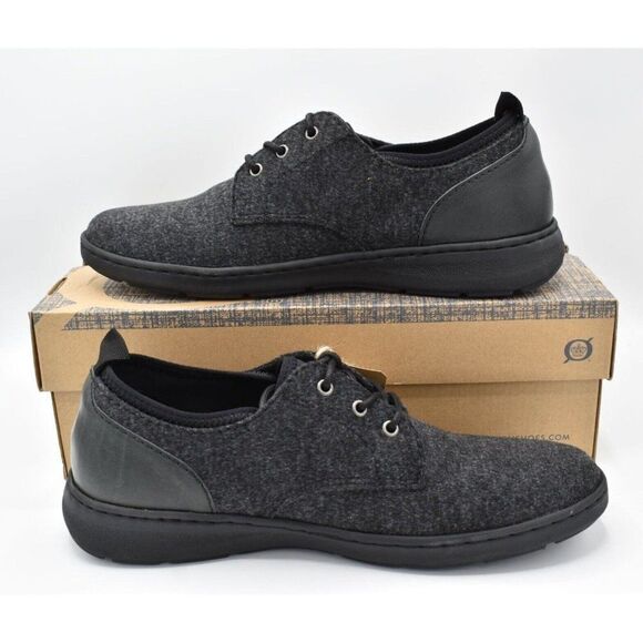 Born Mens Size 13 Marcus Dark Grey Wool Fabric Lace Up Casual Shoes Sneakers - Picture 2 of 11